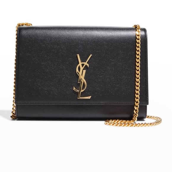 Saint Laurent Shoulder Bag with Gold Chain Strap and Gold YSL - Picture 6 of 6